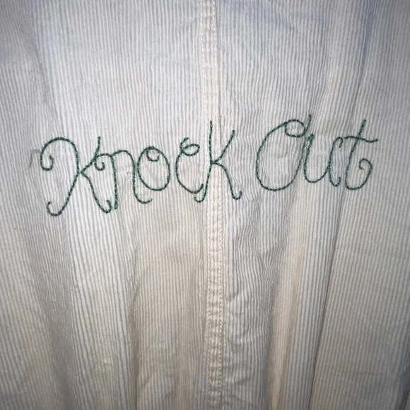Urban Outfitters Knock Out Corduroy Romper Cream Women’s Size XS Button Preppy - Picture 3 of 11